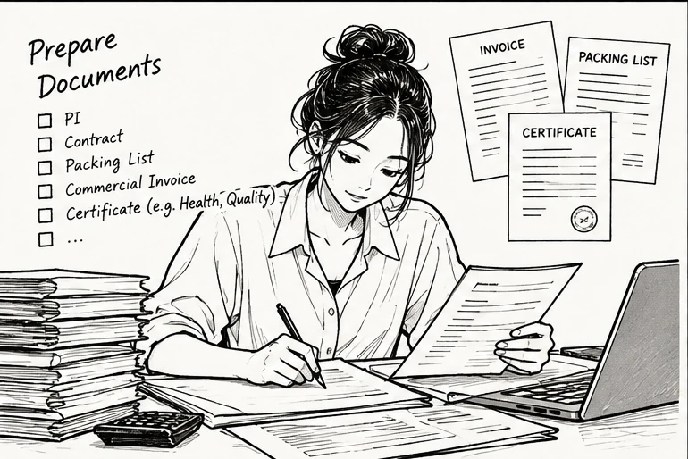 Preparing export documents